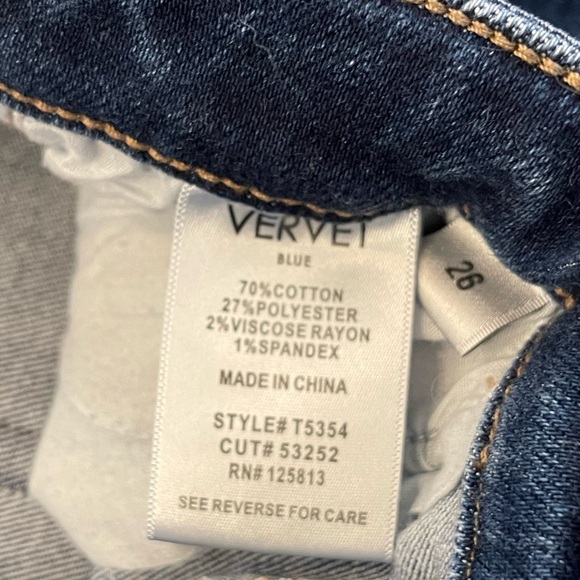 Vervet Dark Wash High Rise Straight Leg Ankle Jeans Size 26 - Picture 5 of 5
